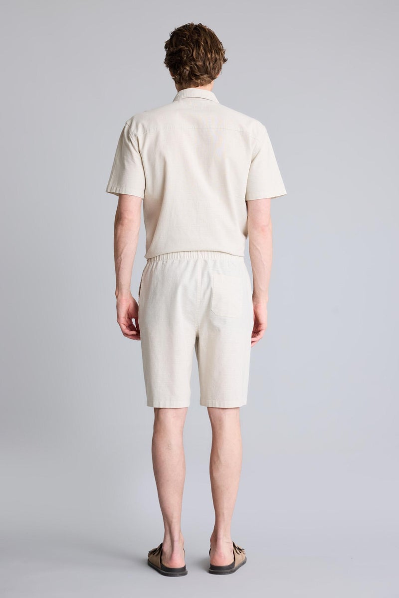 DeFacto Beige Man Relax Fit Cotton Basic Shorts Casual - Image 5